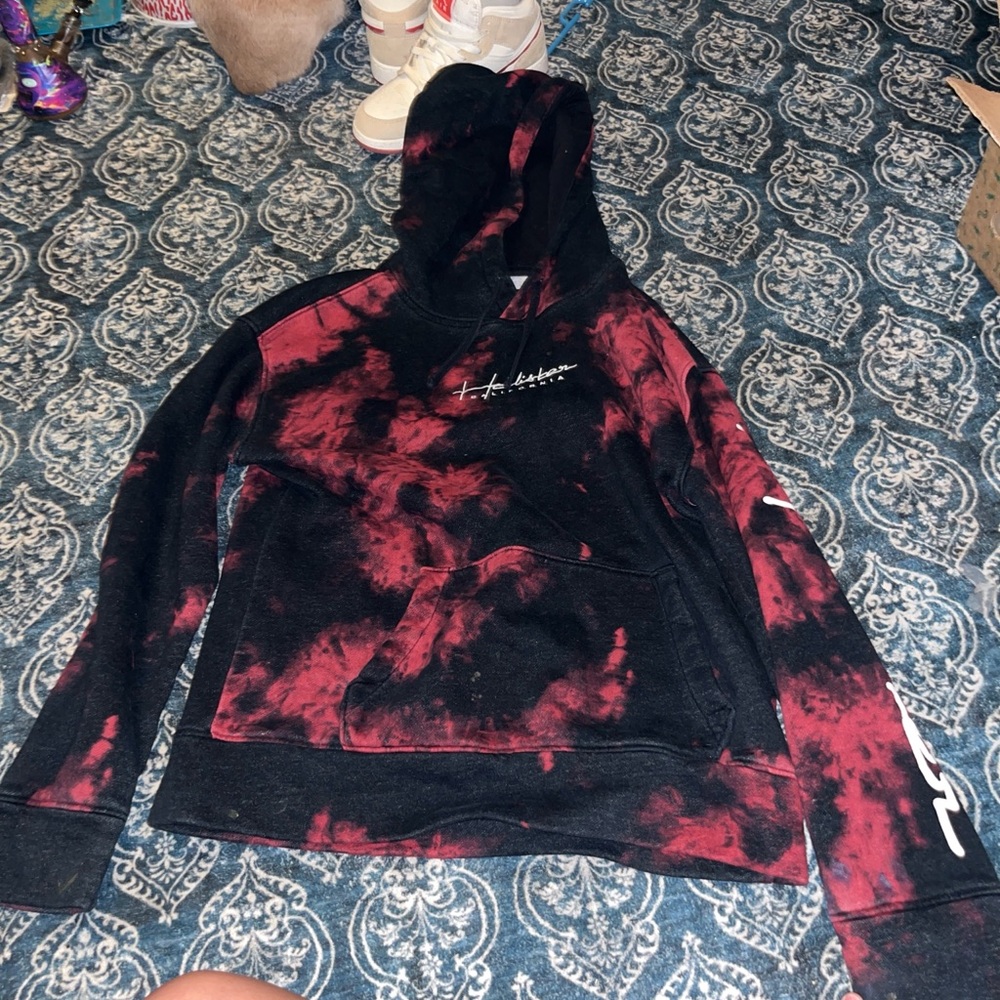 Hollister Black and Red Hoodie